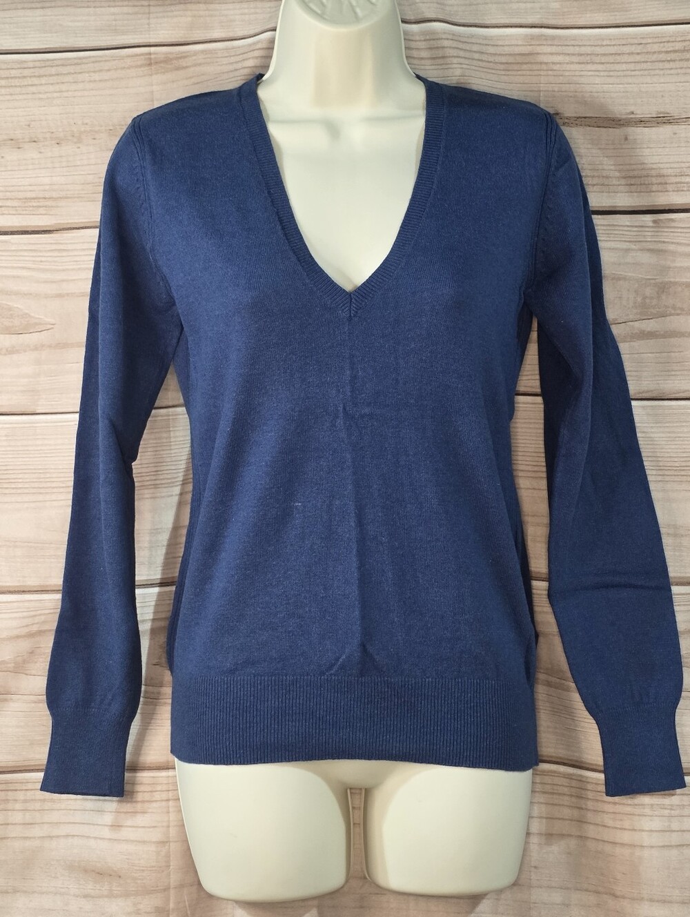 Old Navy Sweater Vneck Long Sleeve Navy Blue S